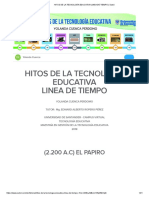 Hitos de La Tecnología Educativa Linea de Tiempo