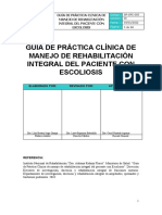 Guia de Practica Clinica de Manejo de Rehabilitacion Integral Del Paciente Con Escoliosis