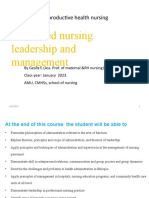 Advanced Nursing Leadership and Management