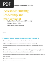 Advanced Nursing Leadership and Management