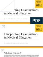 Blueprinting Examinations in Medical Education