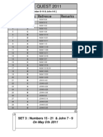 Bible Quest 2011: Answer Key 2