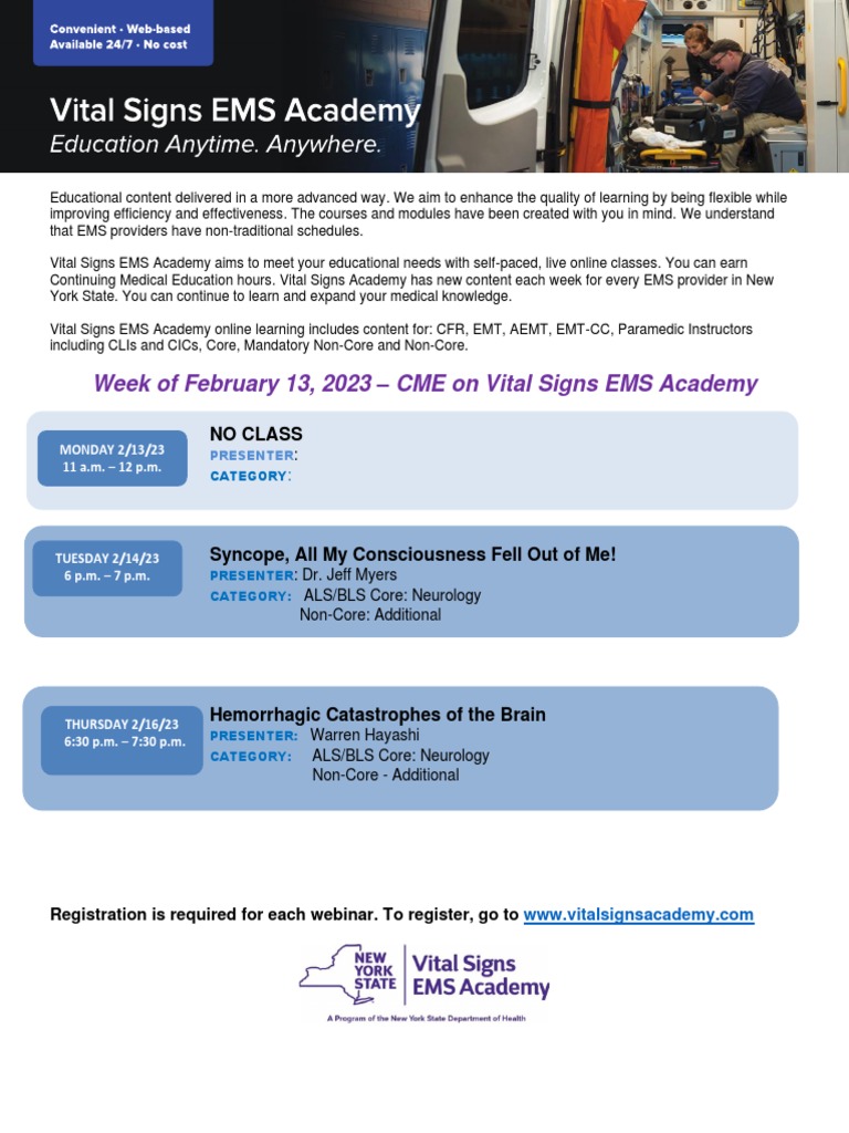 Vital Signs EMS Online CME Courses | PDF | Self-Improvement | Wellness