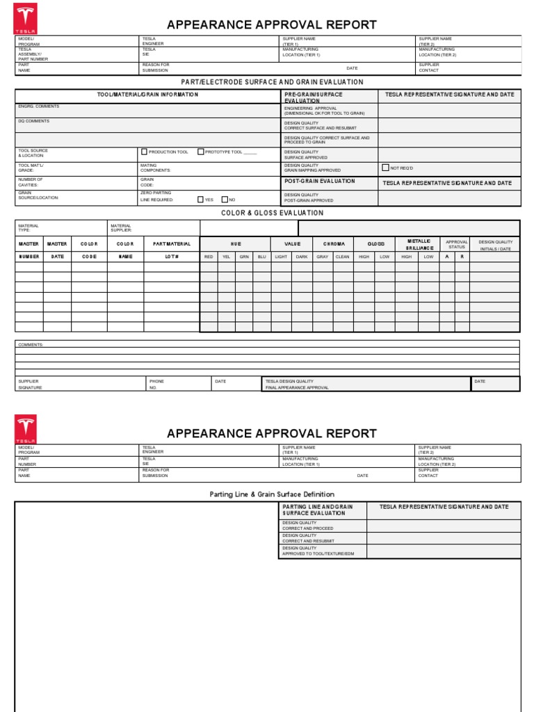 Appearance Approval Report PDF Artistic Techniques