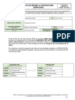 Acta de recibo satisfactoria de servicios de recarga de extintores