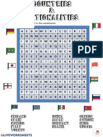 Find Thirteen Countries in The Wordsearch