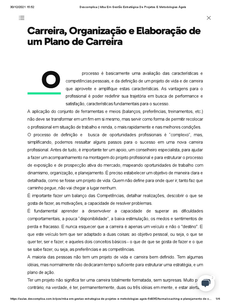 Plano de Carreira e Sucesso Profissional | PDF | Gestão estratégica