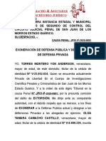 EXONERACION de Defensa Publiba GUARDAR