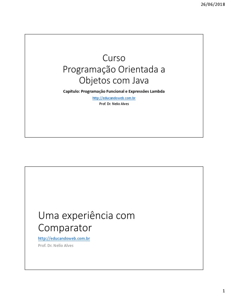 Programação Funcional com Java e Lambda | PDF | Programação funcional ...