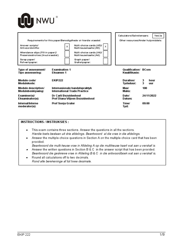 EKIP222 Exam 1st Opp Notes | PDF | Economies | Business