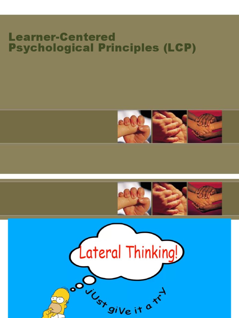 research study about learner centered psychological principles pdf