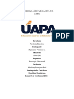 Tarea 1 de Psicologia Educativa Universidad Abierta para Adultos Uapa