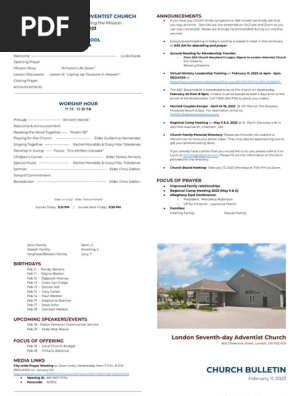 church bulletin - february 11 2023
