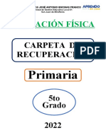 5to Grado - Carpeta de Recuperacion 2022 Primaria