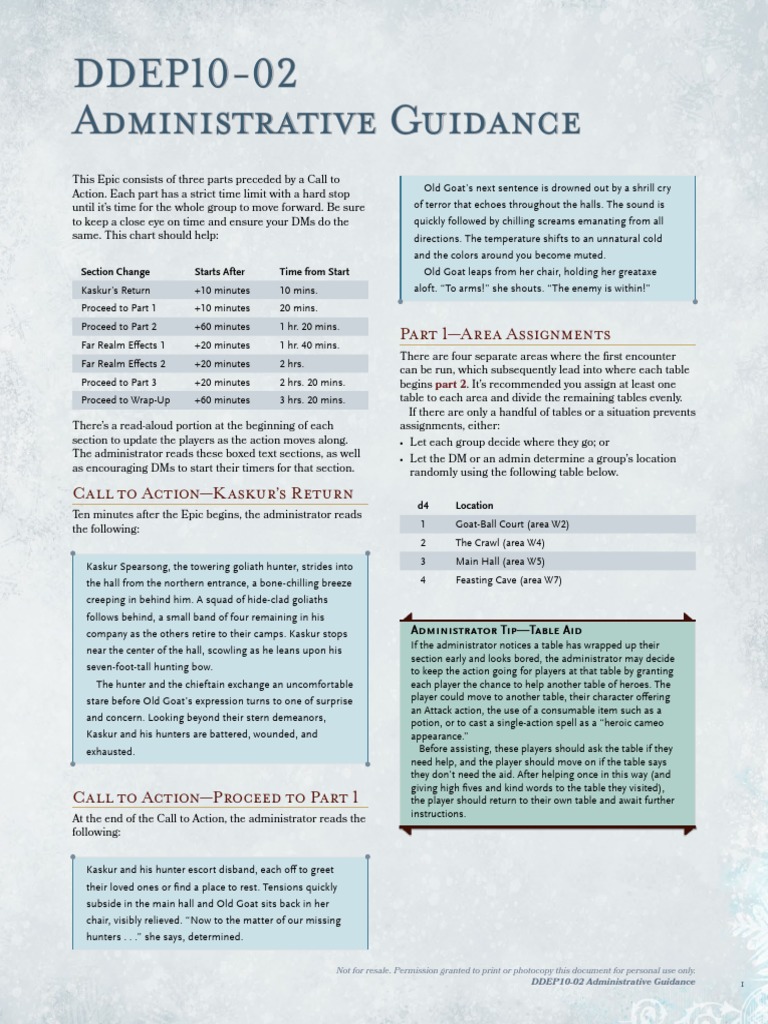 DDEP10-02 Administrative Guidance | PDF