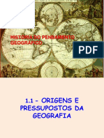 História do pensamento geográfico: da antiguidade à renovação