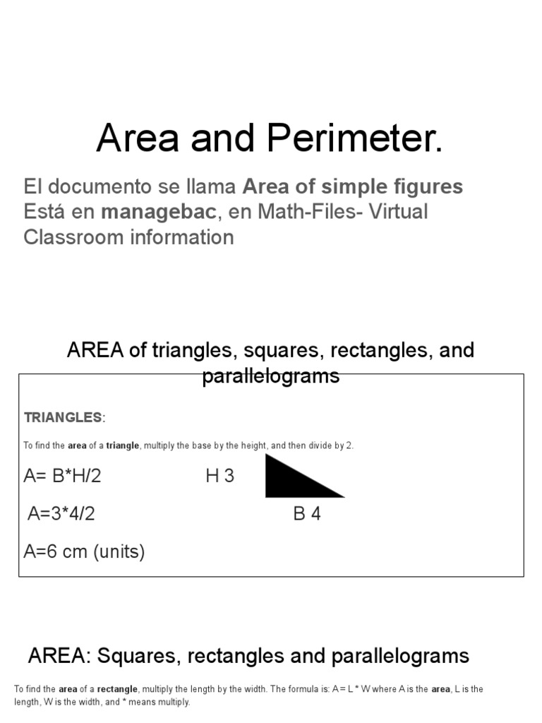 Math practice area and perimeter pdf