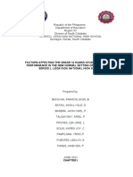 Factors Affecting Grade 12 HUMSS Students' Academic Performance