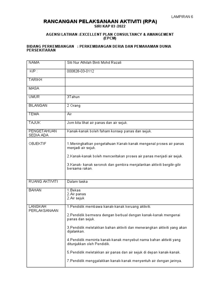 Rpa Kosong 03-22 | PDF | Karier & Perkembangan