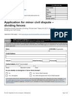 Form 53 App MCD Dividing Fences Dispute