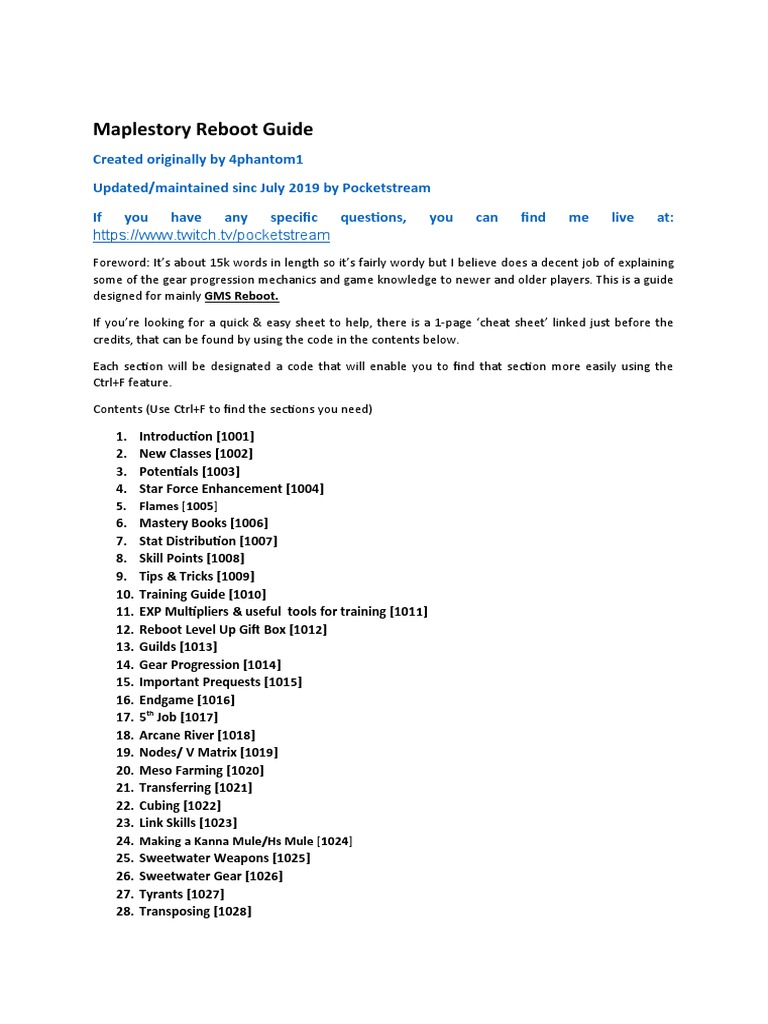 Maplestory Reboot Guide Pdf