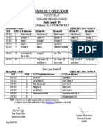 University of Lucknow: Faculty of Law Programme of Examinations 2022 Ll.B. (Hons.) & Ll.B. Integrated Sem-Ii