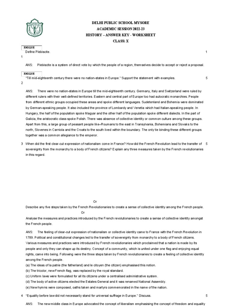 History Worksheet Answer Key PDF German Empire Cotton Mill