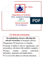 M.sc. Part I 3.2 Solvent Extraction Recapitulation, Factors Affecting The Solvent Extraction