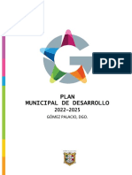 Plan Municipal de Desarrollo 2022 Transparencia