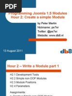 Download Programming Modules for Joomla 15 2 Create a simple Module by Peter Martin SN62512779 doc pdf