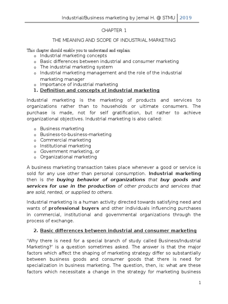 Industrial Marketing PDF Demand Marketing