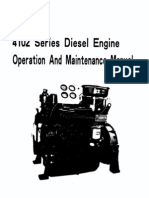 4102 Series Diesel Engine: Operation and Maintenance Manual