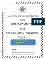 LBIS 2020 HOLIDAY MASTERY And Practice (MAP) Programme Year 1