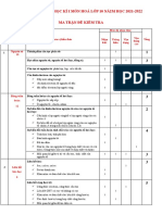 Ma trận và Đề cương ôn tập HKI hoá 10 2021 - 2022