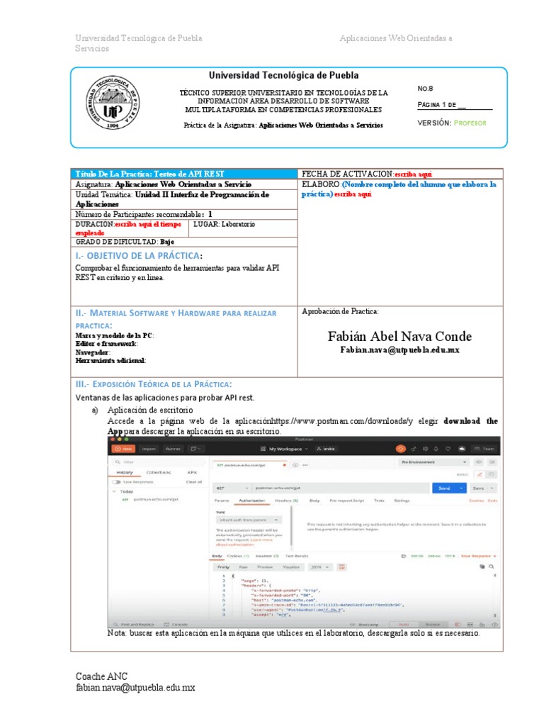 Practica 8 Testeo - Api - Rest | PDF | Software de la aplicacion ...