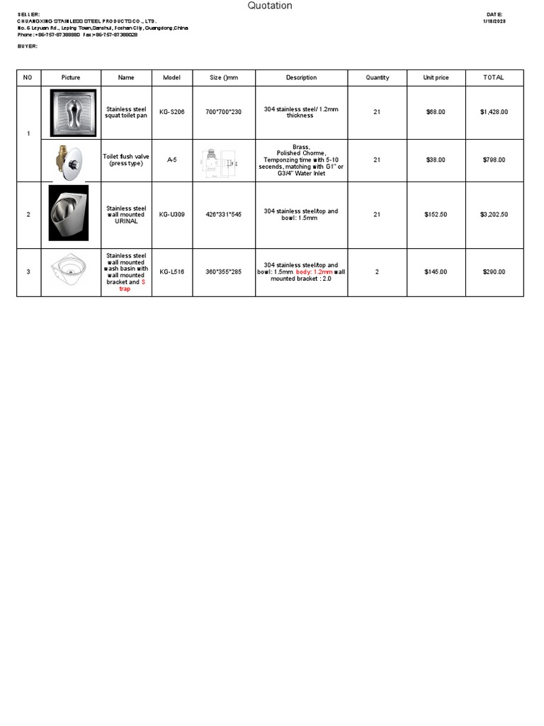 S Trap Body 1.2mm PDF Hygiene Sanitation