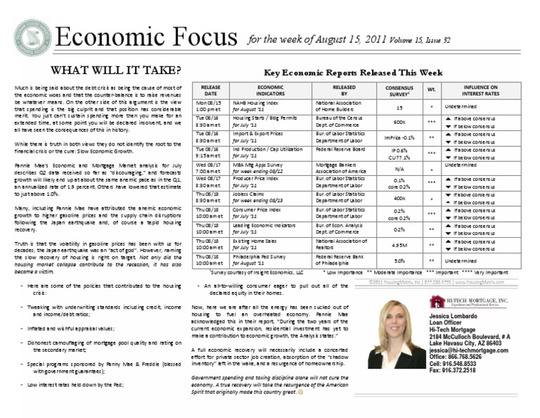 Economic Outlook: August 2011 Analysis | PDF | Financial Crisis Of 2007 ...
