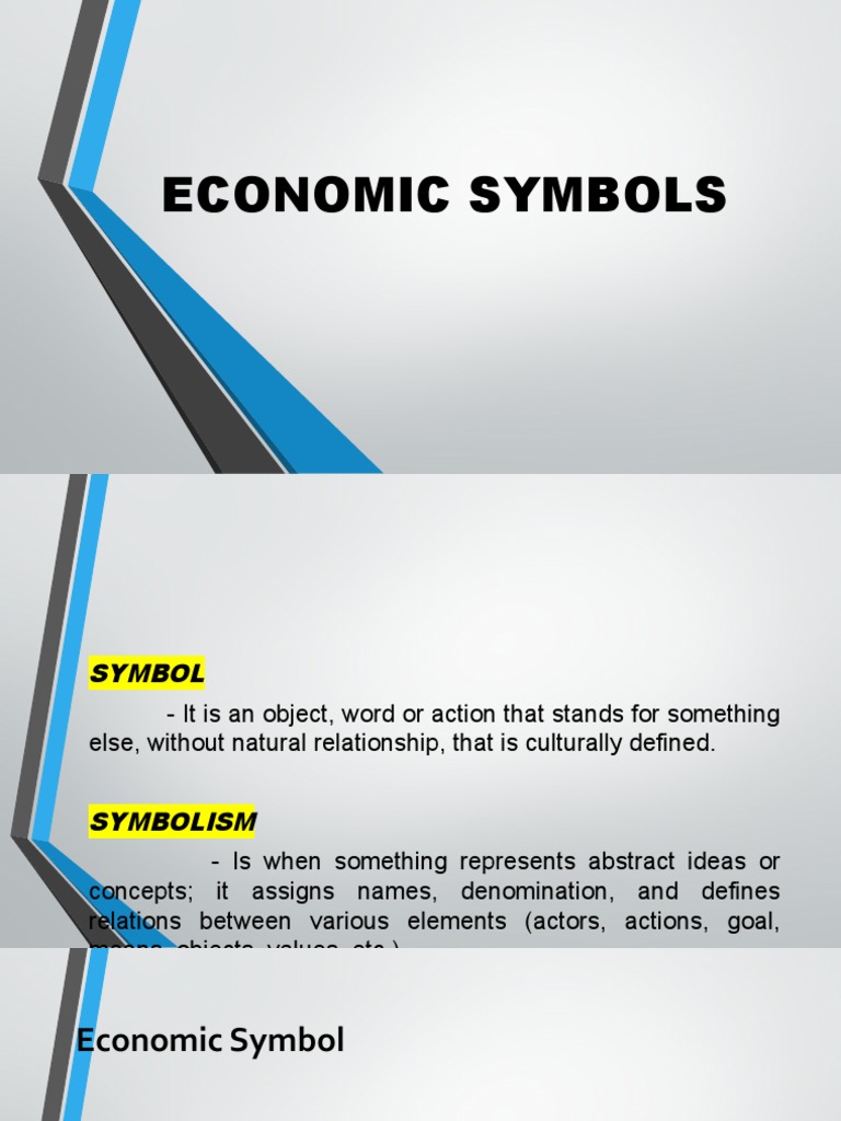 Economic Symbols and Their Meanings | PDF | Economics | Symbols