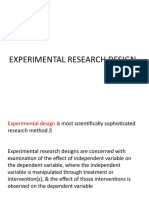 Experimental Research Design