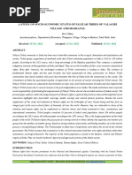 14-11-2022-1668421406-6-Impact - Ijrhal-01. Ijrhal. A Study On Socio-Economic Status of Paliyar Tribes of Valagiri Village Atkodaikanal