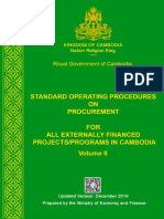 SOP On Procurement For All Externally Financed Projects Programs in Cambodia Volume II