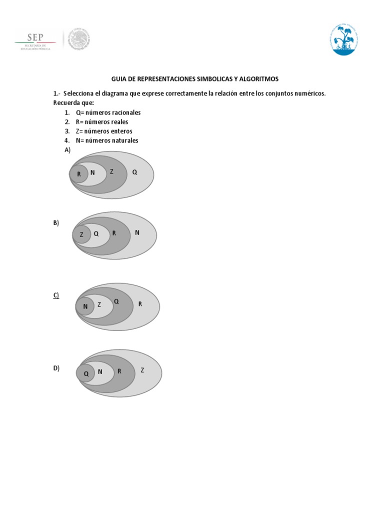 Guía de Representaciones Simbólicas y Algoritmos | PDF