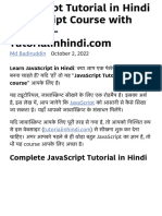 JavaScript Notes JavaScript Course in Hindi PDF