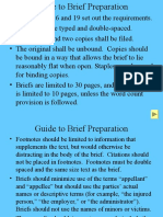 Guide To Brief Preparation