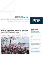 CARTE. Grève Du 11 Février: Le Parcours de La Manifestation À Paris - Actu Paris