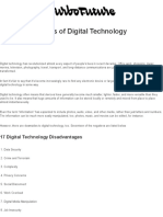 17 Digital Technology Disadvantages