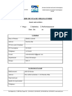 Cahier de Stage Obligatoire