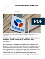 Bouygues Telecom Condamné À Verser 308 Millions À Free