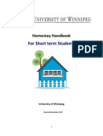 Uwinnipeg Homestay Handbook For Short Term Students v111919