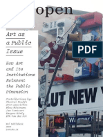 Art As A Public Issue - How Art and Its Institutions Reinvent The Public Dimension